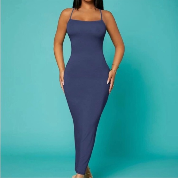 Dresses & Skirts - Navy Blue Bodycon Maxi Dress